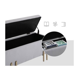 Σκαμπό με Αποθηκευτικό Χώρο 42 x 100 x 40 cm HOMCOM 838-024GY Σκαμπό με Αποθηκευτικό Χώρο 42 x 100 x 40 cm HOMCOM 838-024GY