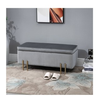 Σκαμπό με Αποθηκευτικό Χώρο 42 x 100 x 40 cm HOMCOM 838-024GY Σκαμπό με Αποθηκευτικό Χώρο 42 x 100 x 40 cm HOMCOM 838-024GY