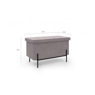 Σκαμπό με Αποθηκευτικό Χώρο 76 x 37 x 45 cm Χρώματος Γκρι Loan Idom... Σκαμπό με Αποθηκευτικό Χώρο 76 x 37 x 45 cm Χρώματος Γκρι Loan Idom...