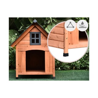 Ξύλινο Σπίτι Σκύλου 81.3 x 91.5 x 98.5 cm PawHut D02-032 Ξύλινο Σπίτι Σκύλου 81.3 x 91.5 x 98.5 cm PawHut D02-032