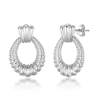 Σκουλαρίκια από Ορείχαλκο Χρώματος Ασημί Philip Jones Σκουλαρίκια από Ορείχαλκο Χρώματος Ασημί Philip Jones