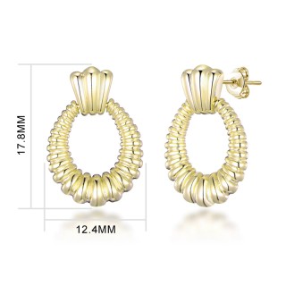 Σκουλαρίκια από Ορείχαλκο Χρώματος Χρυσό Philip Jones Σκουλαρίκια από Ορείχαλκο Χρώματος Χρυσό Philip Jones