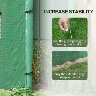 Outsunny Επιτοίχιο Θερμοκήπιο Κήπου με 2 Ρολόπορτες και κάλυμμα PE ... Outsunny Επιτοίχιο Θερμοκήπιο Κήπου με 2 Ρολόπορτες και κάλυμμα PE ...