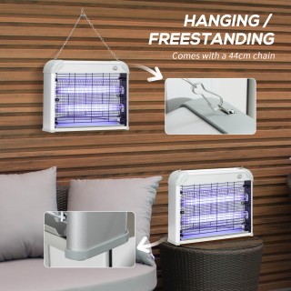 Outsunny 20W για έντομα και κουνουπιέρες με φώτα UV LED με αφαιρούμ...