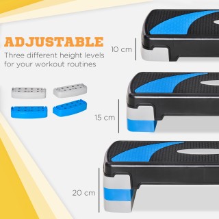 HOMCOM Fitness Stepper για αερόμπικ Ρυθμιζόμενο σε 3 ύψη από 10-15-... HOMCOM Fitness Stepper για αερόμπικ Ρυθμιζόμενο σε 3 ύψη από 10-15-...