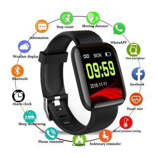 Smartwatch με Μετρητή Καρδιακών Παλμών Χρώματος Μαύρο Smart Band 11... Smartwatch με Μετρητή Καρδιακών Παλμών Χρώματος Μαύρο Smart Band 11...