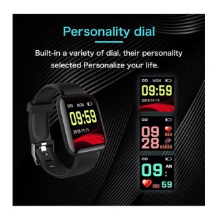 Smartwatch με Μετρητή Καρδιακών Παλμών Χρώματος Μαύρο Smart Band 11...