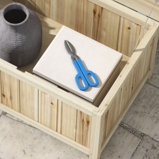 Πάγκος αποθήκευσης κήπου Outsunny 172L σε ξύλο Ελάτης, 120x55x45cm,...