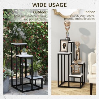 Outsunny φυτικό ράφι 4 επιπέδων από ατσάλι και ξύλο, 34x34x70 cm, α... Outsunny φυτικό ράφι 4 επιπέδων από ατσάλι και ξύλο, 34x34x70 cm, α...