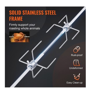 Σούβλα Ψησταριάς 100.6 cm Ατσάλινη με Μοτέρ VEVOR DGKCD32379W26XF9CV2 Σούβλα Ψησταριάς 100.6 cm Ατσάλινη με Μοτέρ VEVOR DGKCD32379W26XF9CV2