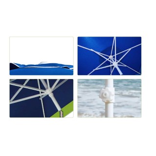 Σπαστή Ομπρέλα Θαλάσσης Διαμέτρου 210 cm Χρώματος Μπλε / Πράσινο Ba... Σπαστή Ομπρέλα Θαλάσσης Διαμέτρου 210 cm Χρώματος Μπλε / Πράσινο Ba...