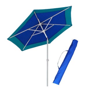 Σπαστή Ομπρέλα Θαλάσσης Διαμέτρου 210 cm Χρώματος Μπλε / Τιρκουάζ B...