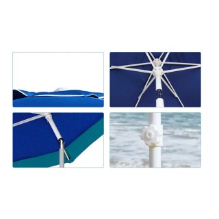Σπαστή Ομπρέλα Θαλάσσης Διαμέτρου 210 cm Χρώματος Μπλε / Τιρκουάζ B... Σπαστή Ομπρέλα Θαλάσσης Διαμέτρου 210 cm Χρώματος Μπλε / Τιρκουάζ B...