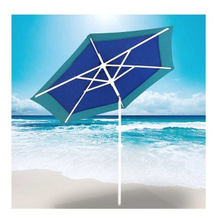 Σπαστή Ομπρέλα Θαλάσσης Διαμέτρου 210 cm Χρώματος Μπλε / Τιρκουάζ B... Σπαστή Ομπρέλα Θαλάσσης Διαμέτρου 210 cm Χρώματος Μπλε / Τιρκουάζ B...