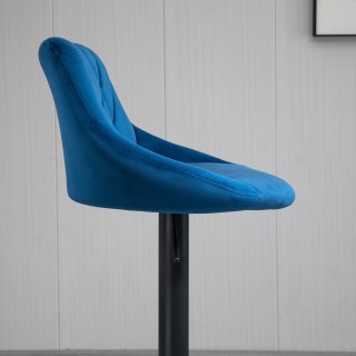 HOMCOM Σετ 2 Περιστρεφόμενα Σκαμπό Μπαρ με Ρυθμιζόμενο Ύψος - Μπλε ...