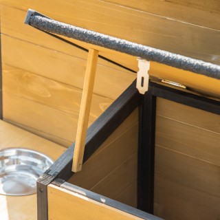 PawHut Kennel για σκύλους μεσαίου μεγέθους με 2 θήκες για μπολ, εξω... PawHut Kennel για σκύλους μεσαίου μεγέθους με 2 θήκες για μπολ, εξω...