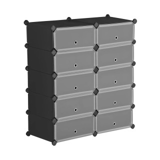 Stand Αποθήκευσης Παπουτσιών 30 x 43 x 173 cm Χρώματος Μαύρο Songmi...