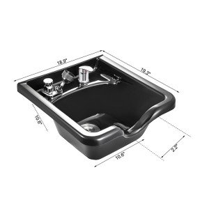 Σταθερός Πλαστικός Λουτήρας Καρέκλας Κομμωτηρίου 47 x 46 x 25 cm VE...