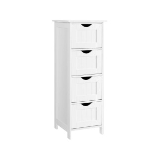 Στήλη Μπάνιου με 4 Συρτάρια 30 x 30 x 82 cm Songmics LHC40W Στήλη Μπάνιου με 4 Συρτάρια 30 x 30 x 82 cm Songmics LHC40W