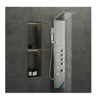 Στήλη Nτους - Υδρομασάζ Τοίχου 134.5 cm με Τηλέφωνο 4 σε 1 VEVOR FT... Στήλη Nτους - Υδρομασάζ Τοίχου 134.5 cm με Τηλέφωνο 4 σε 1 VEVOR FT...