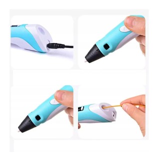 Στυλό Εκτύπωσης 3D με USB Φόρτιση και Νήμα Μπλε SPM PE12 Στυλό Εκτύπωσης 3D με USB Φόρτιση και Νήμα Μπλε SPM PE12