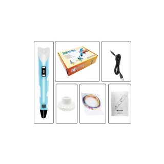 Στυλό Εκτύπωσης 3D με USB Φόρτιση και Νήμα Μπλε SPM PE12 Στυλό Εκτύπωσης 3D με USB Φόρτιση και Νήμα Μπλε SPM PE12