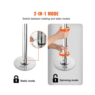 Στύλος Pole Dancing από Ανοξείδωτο Ατσάλι 2226-2824 mm VEVOR DBDJYX... Στύλος Pole Dancing από Ανοξείδωτο Ατσάλι 2226-2824 mm VEVOR DBDJYX...