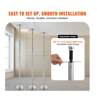 Στύλος Pole Dancing από Ανοξείδωτο Ατσάλι 2226-2824 mm VEVOR DBDJYX... Στύλος Pole Dancing από Ανοξείδωτο Ατσάλι 2226-2824 mm VEVOR DBDJYX...