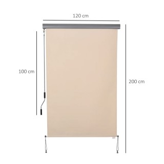 Στόρι Σκίασης Ρόλερ με Μανιβέλα 120 x 200 cm Outsunny 830-235CW Στόρι Σκίασης Ρόλερ με Μανιβέλα 120 x 200 cm Outsunny 830-235CW