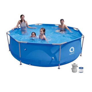 Στρόγγυλη Πισίνα με Μεταλλικό Σκελετό και Αντλία Φίλτρου 300 x 76 c... Στρόγγυλη Πισίνα με Μεταλλικό Σκελετό και Αντλία Φίλτρου 300 x 76 c...