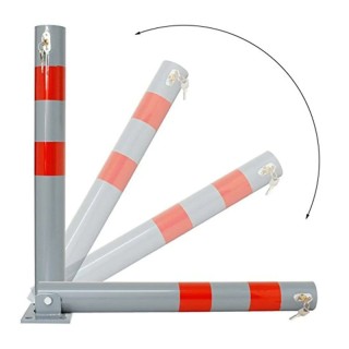 Στρογγυλή Ανακλινόμενη Μπάρα Παρεμπόδισης Στάθμευσης με Κλειδαριά 6...