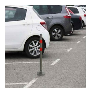 Στρογγυλή Ανακλινόμενη Μπάρα Παρεμπόδισης Στάθμευσης με Κλειδαριά 6...