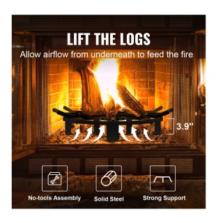 Στρογγυλή Ατσάλινη Σχάρα Τζακιού Χωρίς Σταχτοθήκη 63.8 cm VEVOR LXY... Στρογγυλή Ατσάλινη Σχάρα Τζακιού Χωρίς Σταχτοθήκη 63.8 cm VEVOR LXY...