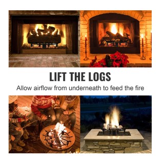 Στρογγυλή Ατσάλινη Σχάρα Τζακιού Χωρίς Σταχτοθήκη 63.8 cm VEVOR LXY... Στρογγυλή Ατσάλινη Σχάρα Τζακιού Χωρίς Σταχτοθήκη 63.8 cm VEVOR LXY...