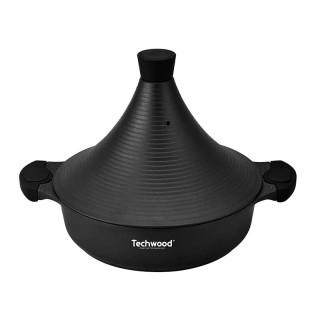 Στρογγυλή Γάστρα Tajine από Αλουμίνιο με Κωνικό Καπάκι Πορσελάνης 4...