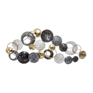 Στρογγυλό Μεταλλικό Διακοσμητικό Τοίχου 93 x 43.5 cm Atmosphera 166946 Στρογγυλό Μεταλλικό Διακοσμητικό Τοίχου 93 x 43.5 cm Atmosphera 166946