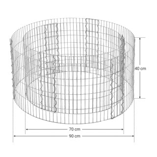 Στρογγυλό Συρματοκιβώτιο - Υπερυψωμένη Γλάστρα από Γαλβανισμένο Ατσ... Στρογγυλό Συρματοκιβώτιο - Υπερυψωμένη Γλάστρα από Γαλβανισμένο Ατσ...
