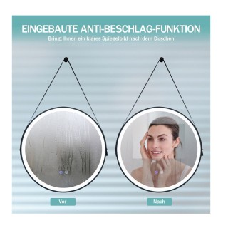 Στρογγυλός Επιτοίχιος Μεταλλικός Καθρέπτης Μπάνιου με LED Φωτισμό 6... Στρογγυλός Επιτοίχιος Μεταλλικός Καθρέπτης Μπάνιου με LED Φωτισμό 6...