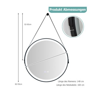 Στρογγυλός Επιτοίχιος Μεταλλικός Καθρέπτης Μπάνιου με LED Φωτισμό 6... Στρογγυλός Επιτοίχιος Μεταλλικός Καθρέπτης Μπάνιου με LED Φωτισμό 6...