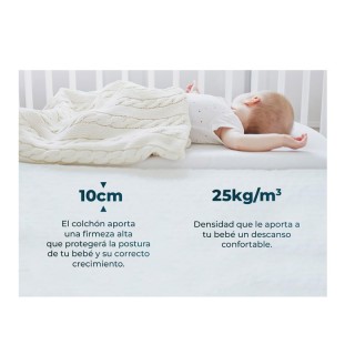 Στρώμα Κούνιας με Αφρό και Επένδυση 60 x 120 x 10 cm Flow BabyPure ... Στρώμα Κούνιας με Αφρό και Επένδυση 60 x 120 x 10 cm Flow BabyPure ...