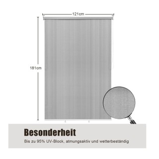 Στόρι Σκίασης Ρόλερ 121 x 181 cm Χρώματος Γκρι Costway OP70332GR Στόρι Σκίασης Ρόλερ 121 x 181 cm Χρώματος Γκρι Costway OP70332GR