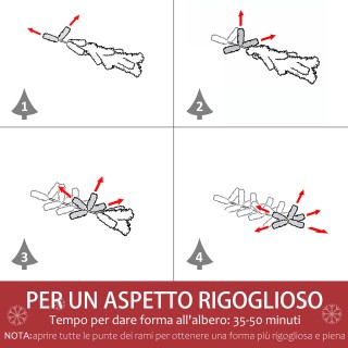Λευκό Χριστουγεννιάτικο Δέντρο με 550 Κλαδιά PVC 102 x 180 cm HOMCO...