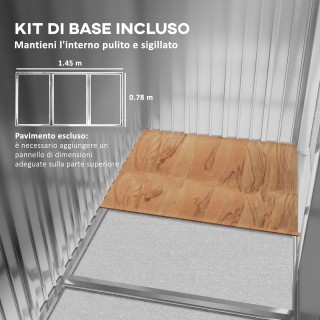 Υπόστεγο κήπου Outsunny για εργαλεία από ατσάλι με πόρτα που κλειδώ... Υπόστεγο κήπου Outsunny για εργαλεία από ατσάλι με πόρτα που κλειδώ...