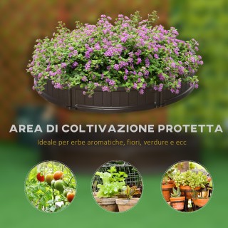 Υπερυψωμένο Κρεβάτι από HDPE Outsunny, Στρογγυλή Ζαρντινιέρα εξωτερ...