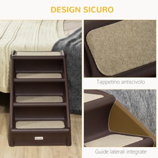 Πτυσσόμενη σκάλα σκύλου PawHut με 4 αντιολισθητικά σκαλοπάτια σε κα... Πτυσσόμενη σκάλα σκύλου PawHut με 4 αντιολισθητικά σκαλοπάτια σε κα...