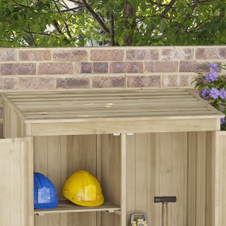 Outsunny Ξύλινο Υπόστεγο Κήπου με 2 Πόρτες και Ράφια, 120x57x183cm,... Outsunny Ξύλινο Υπόστεγο Κήπου με 2 Πόρτες και Ράφια, 120x57x183cm,...