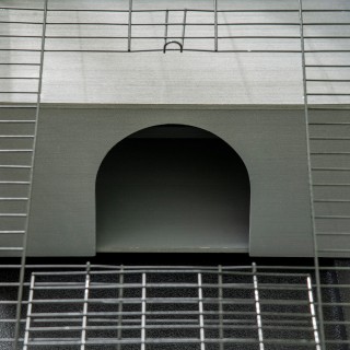 PawHut Ξύλινες Καλύβες με Σπίτι και Ανοιχτό Χώρο, Καλύβα για 1 Κουν...