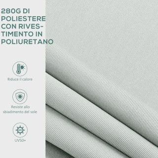 Τέντα Outsunny με ρυθμιζόμενους βραχίονες 5°-35° σε αλουμίνιο και π... Τέντα Outsunny με ρυθμιζόμενους βραχίονες 5°-35° σε αλουμίνιο και π...