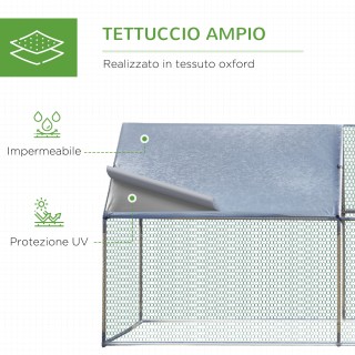 PawHut Outdoor Metal Chicken Coop με υφασμάτινο κάλυμμα Oxford, 600...