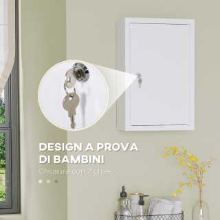 Ιατρικό ντουλάπι 3 επιπέδων από ανοξείδωτο χάλυβα Kleankin με 2 κλε...